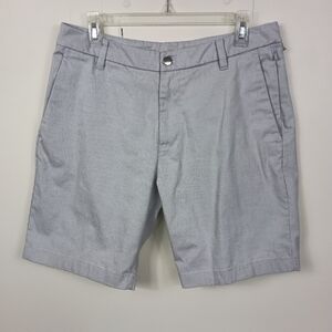 Lululemon Commission Short 9" Classic 33 Mens Chambray White Oxford Chino Golf